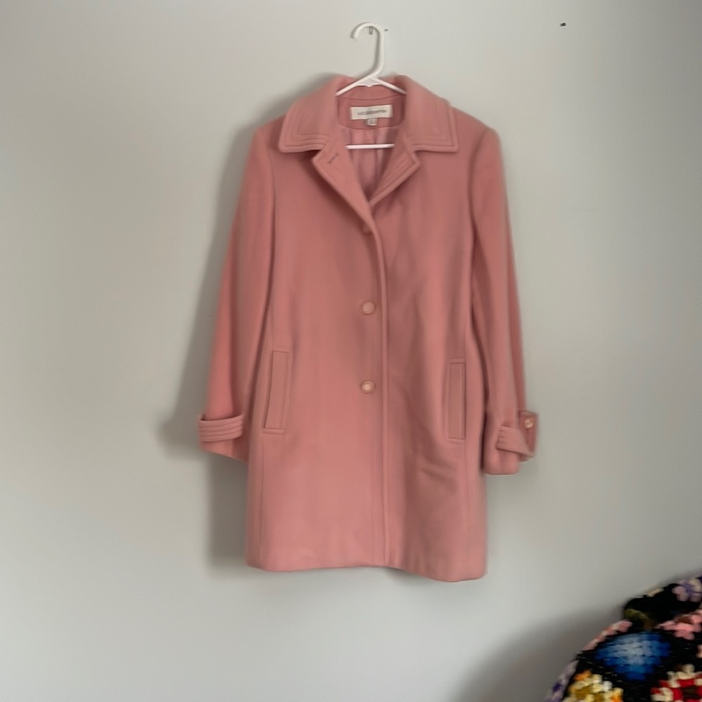 Pink wool coat L